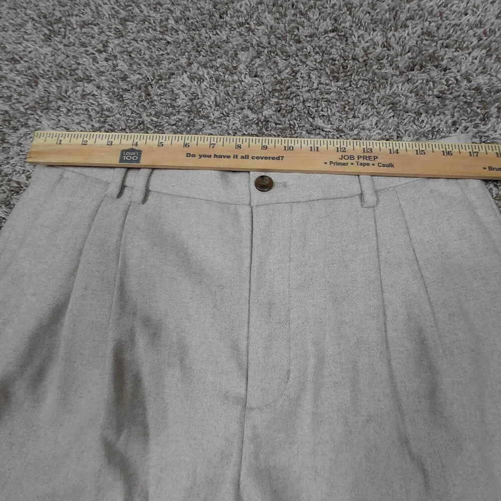 NEW Banana Republic Wool Blend Trouser Pants Mens 34x32 Fit 34x28 Beige Lined